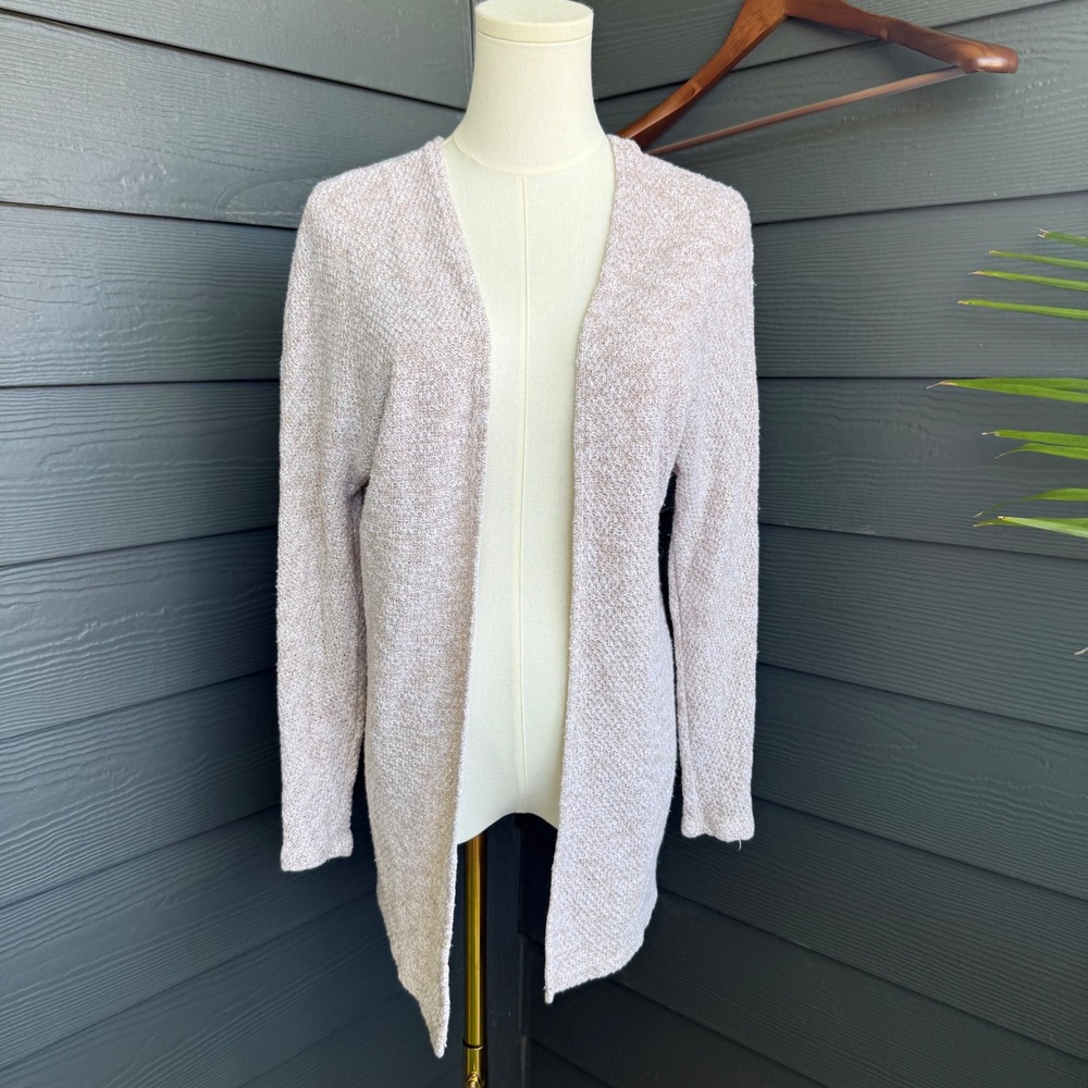 American‎ Eagle Open Front Marled Knit Cardigan Sweater Beige XS Soft Cozy